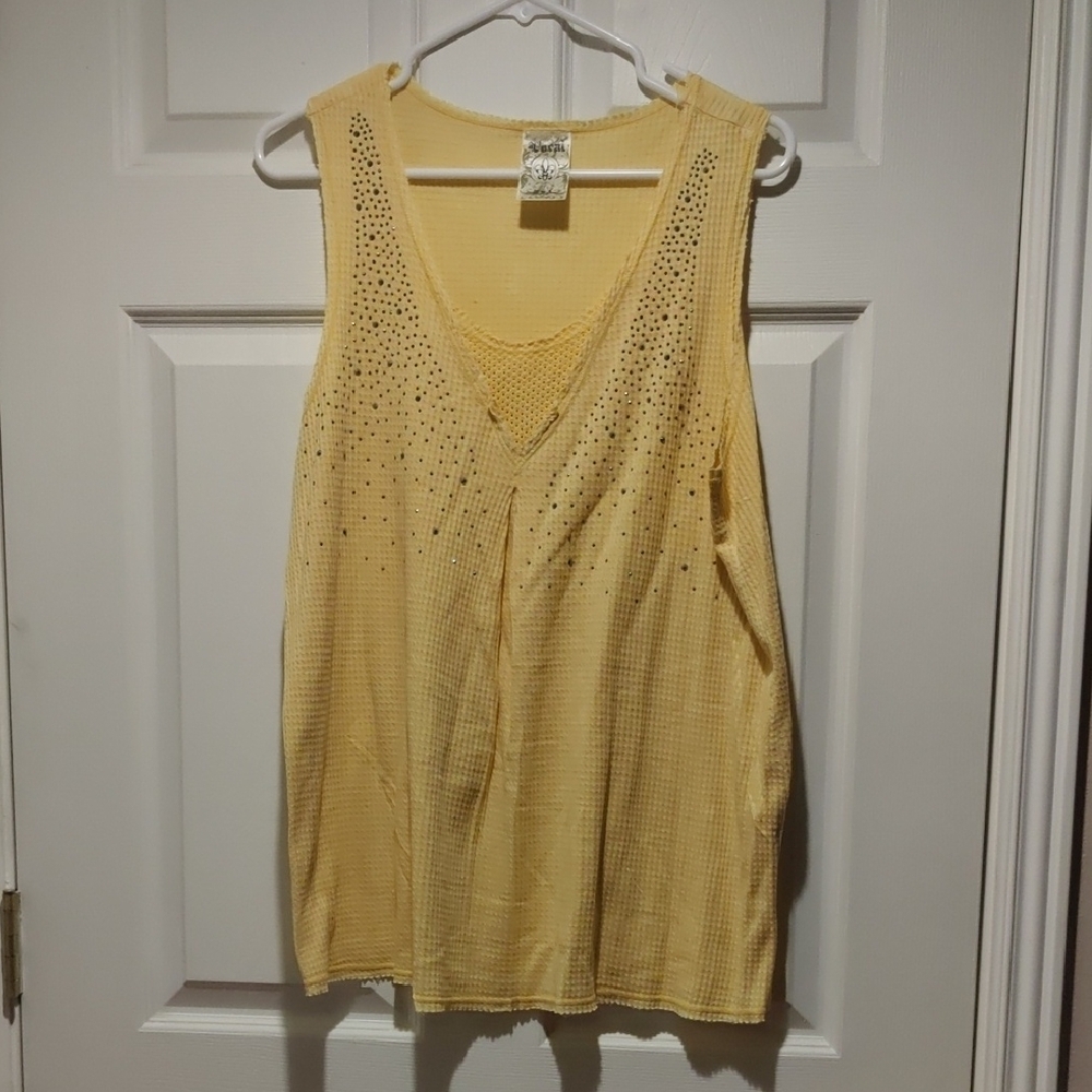Yellow Sleeveless Top
